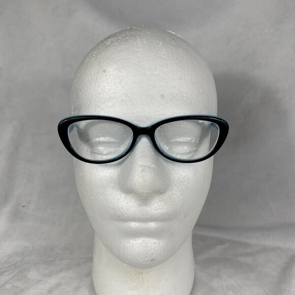Kate Spade Black Teal Blue Interior Cat Eye Eyeglasses Stephie 0JRH 49 15 135 - Picture 1 of 9